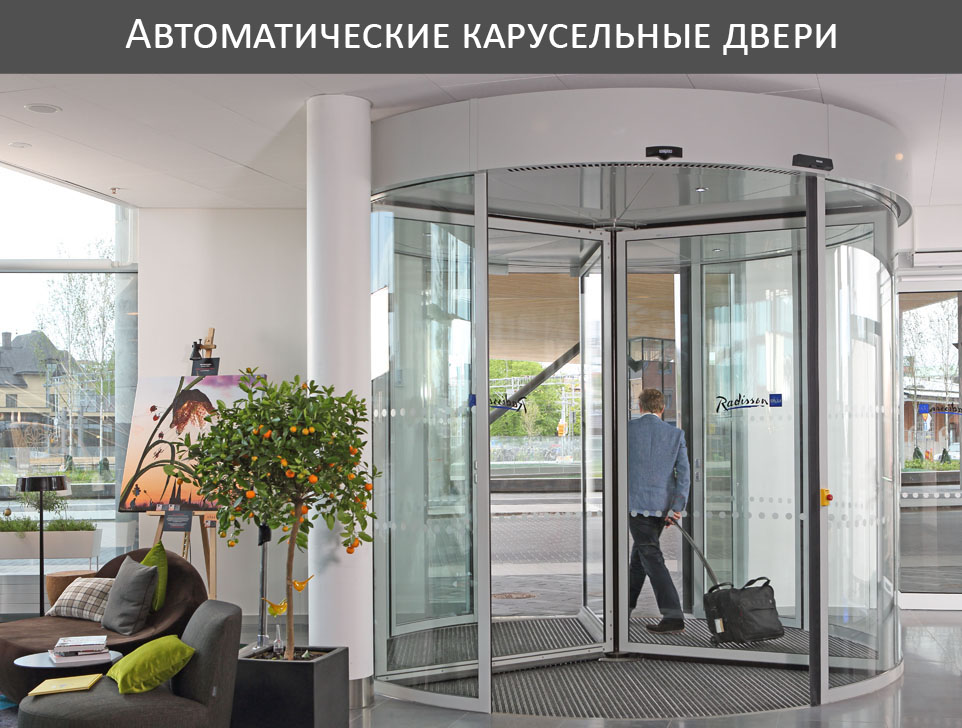 Автоматические карусельные двери Автоматические карусельные двери